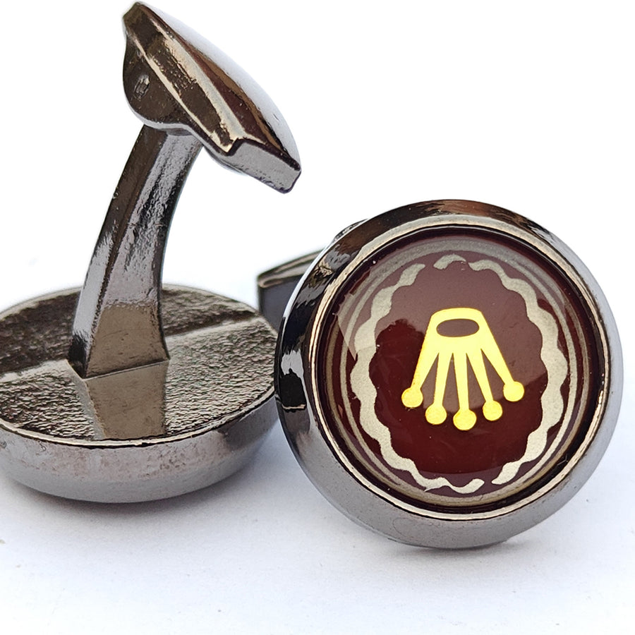 Metal cufflinks with artistic Design and attractive colors 00068