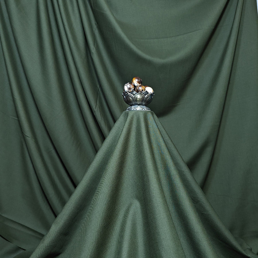 Dark Green color Premium Quality Wash&wear Fabric for Summer Seasson