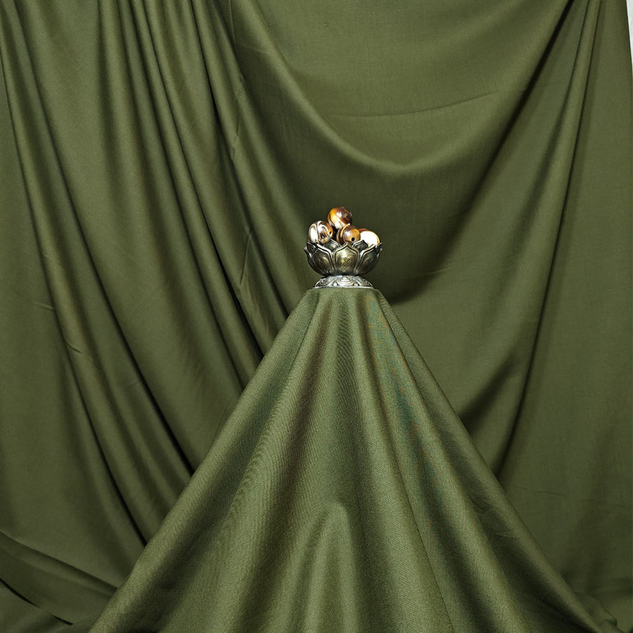 Army Green color Premium Quality Wash&wear Fabric for Summer Seasson