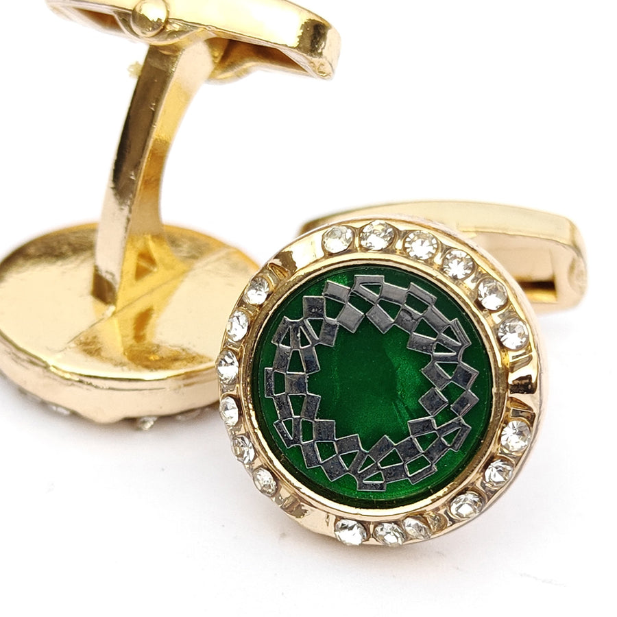Green Metal cufflink for Men Premium Quality 00054