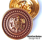 waistCoat Button ! Pack of 8pc ! Medium Size Button ! Premium Metal Quality