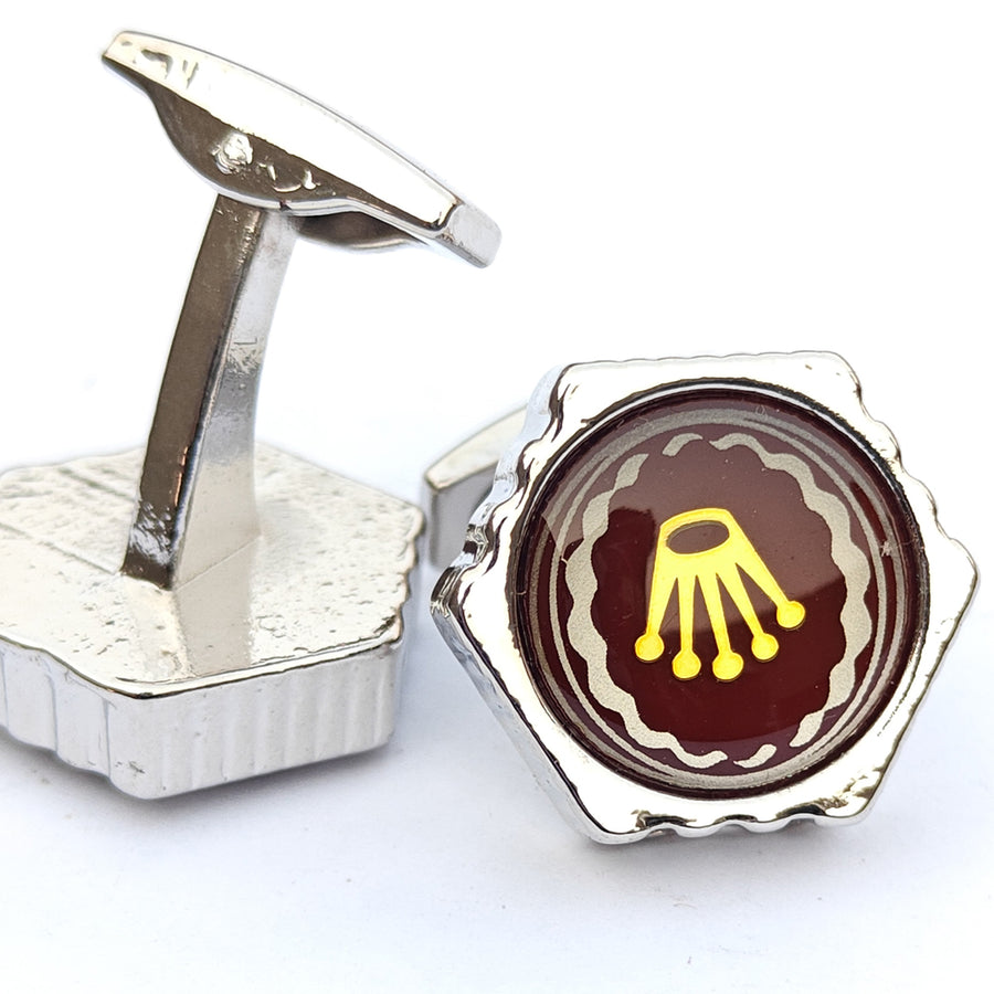 Metal cufflinks with artistic Design and attractive colors 00006