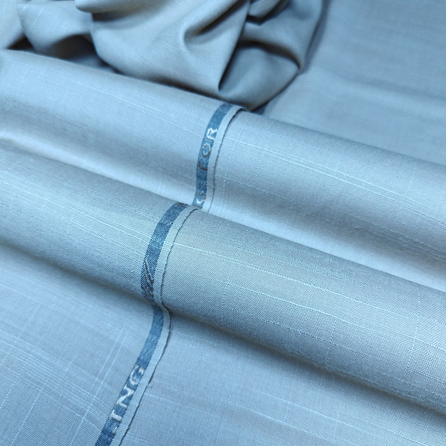 Silver Gray Hamalian Slub Soft Summer Wash&wear Fabric