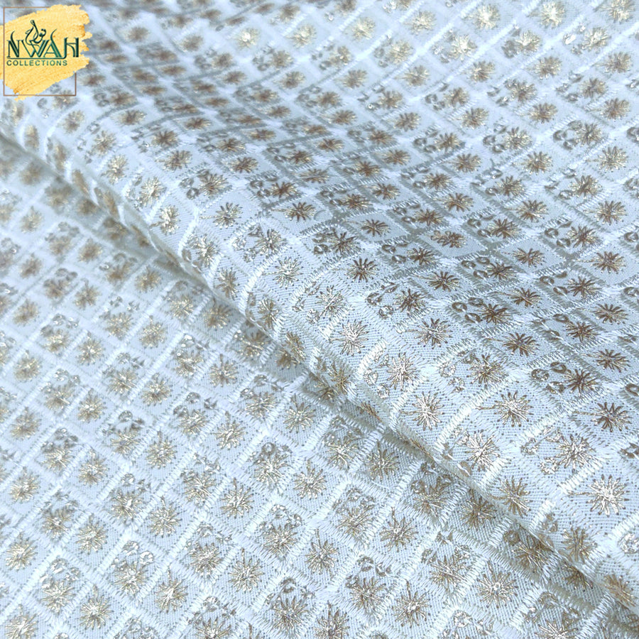Embroidered raw silk for waistcoat
