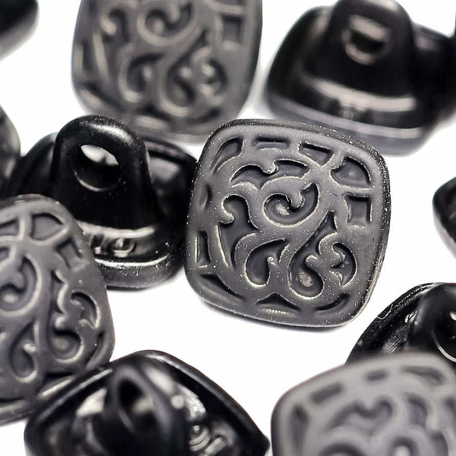 Black Pack of 10pc ! High Quality Button in Metal/ Mat Finish for Men Kameez