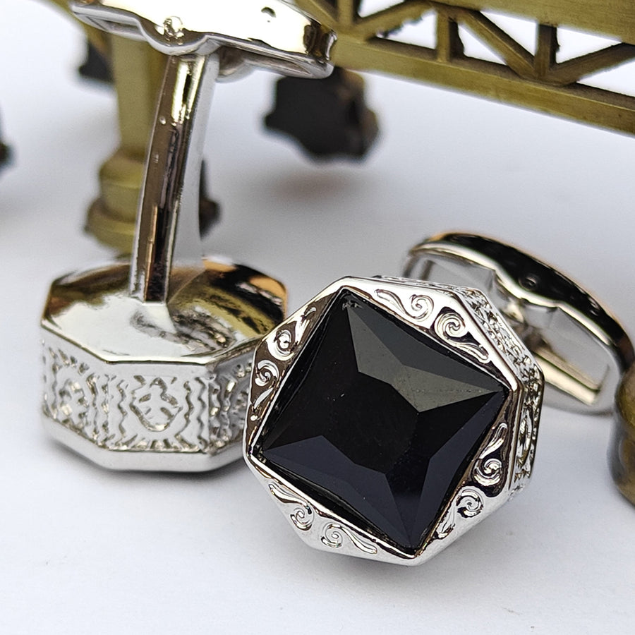 Zircone Metal cufflinks Design with attractive colors