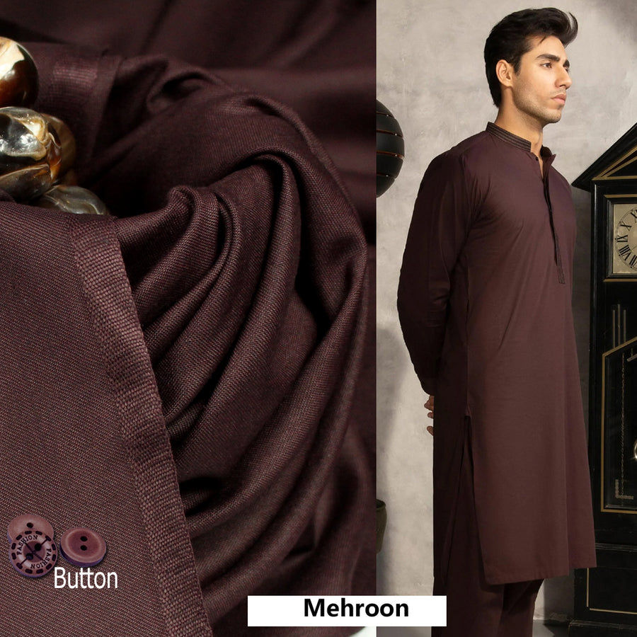 Red Mehroon wash&wear Fabric for tropical seasson 2024