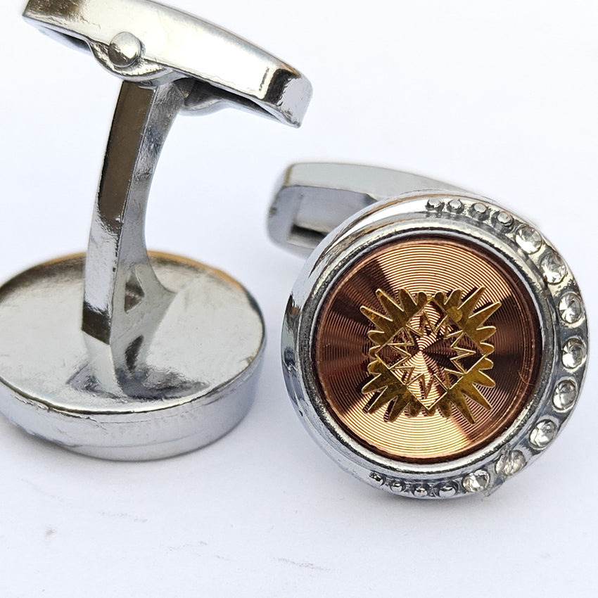 Silver Base cufflink for Men 00058