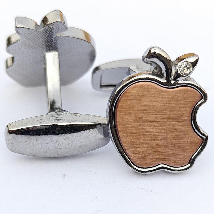 Brown Apple Design Cufflink in premium quality 000336