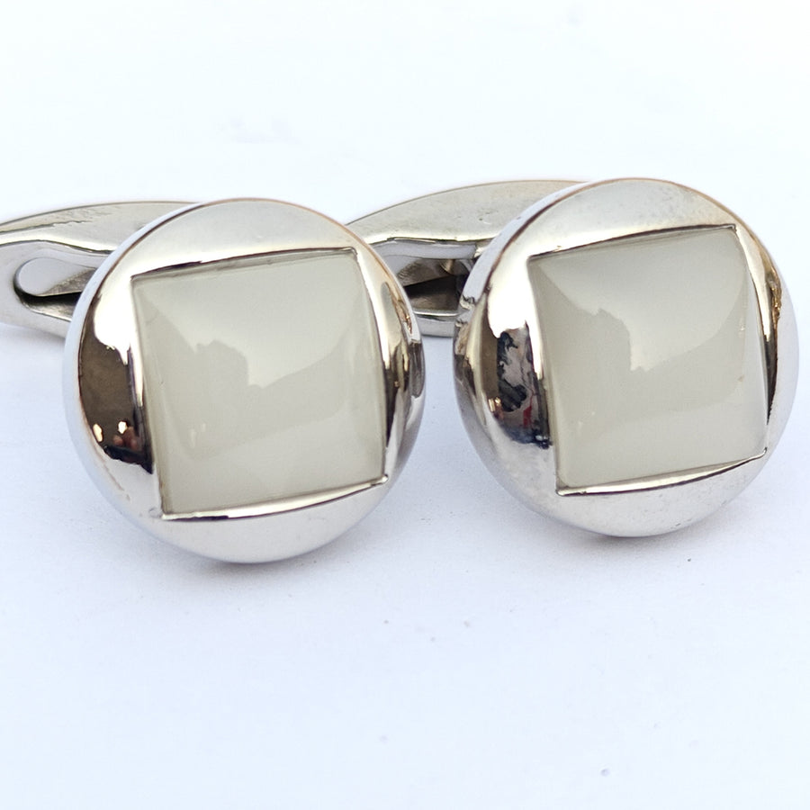 White Metal cufflinks Design with attractive colors