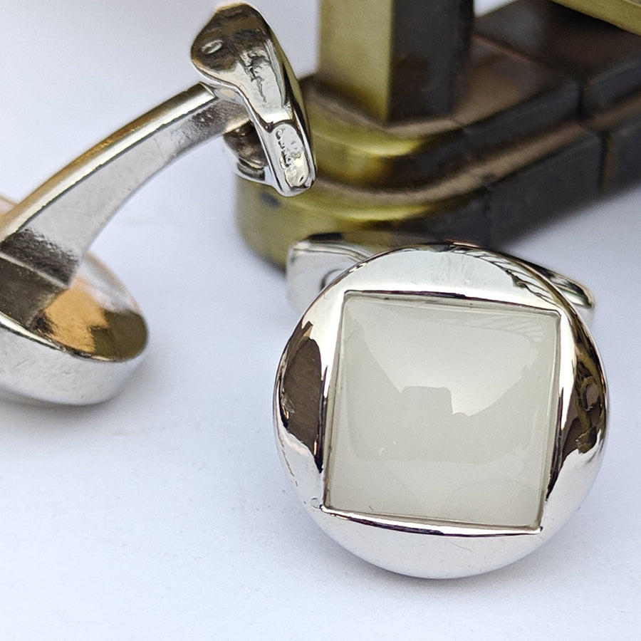 White Metal cufflinks Design with attractive colors