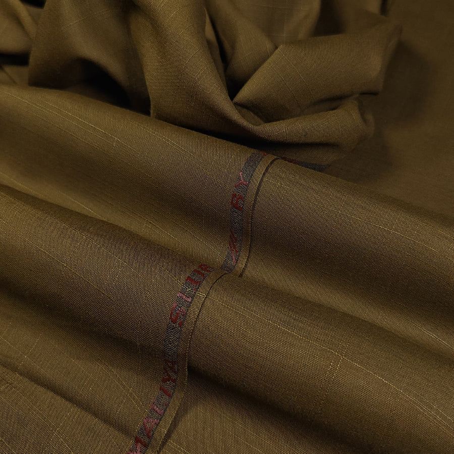 Mustard Hamalian Slub Soft Summer Wash&wear Fabric