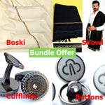 Bundle Offer ! Boski+Shawl+Cufflink+Buttons