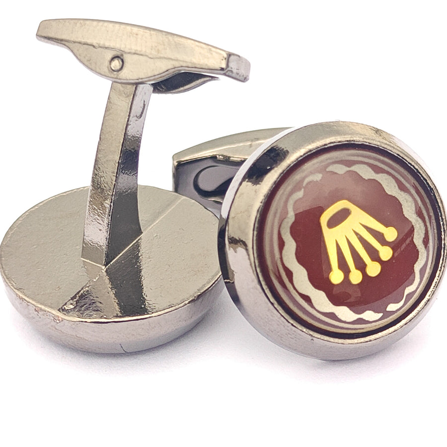 Metal cufflinks with artistic Design and attractive colors 00068