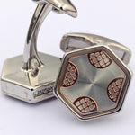 Metal cufflinks with artistic Design and attractive colors 00010