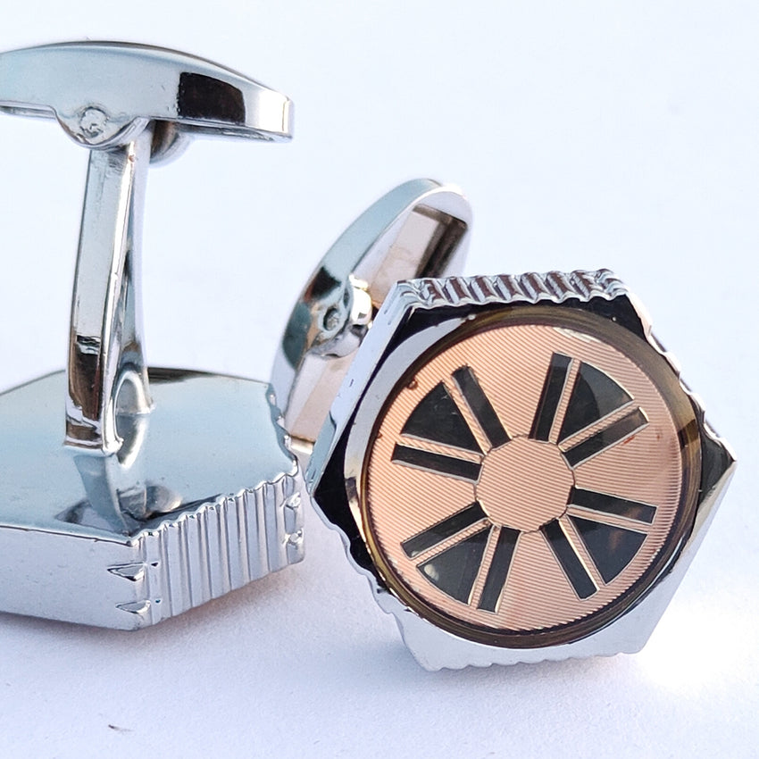 Metal cufflinks Design with attractive colors 00025