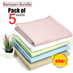Ramzan Bundle ! Pack of 5 Suits ! Soft Summer Wash & Wear