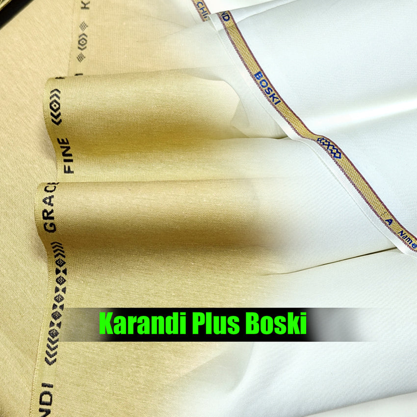 Pack of 2 suit ! Karandi plus Boski ! Tropical Seasson Fabric