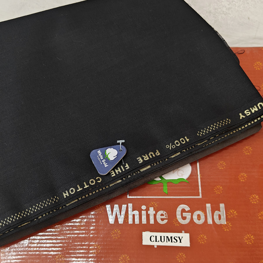 Winter Cotton Khaddar in Black Color by WhiteGold