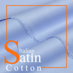 Italian Cotton Satin Unstitch Fabric For Men