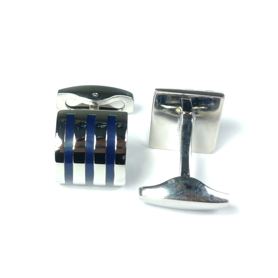 Metal cufflinks with Line Design with attractive colors