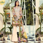 digital embroidered lawn with chiffon dupatta unstitch fabric for women