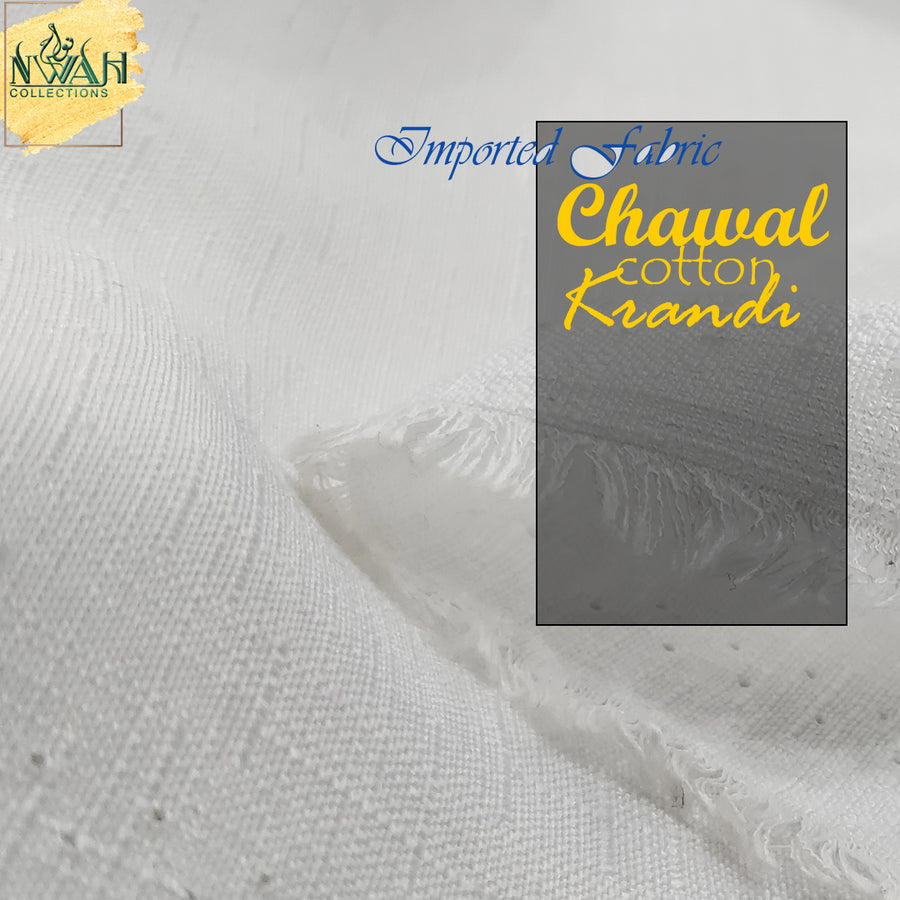 chawal cotton krandi imported unstitch fabric for men