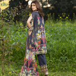 digital embroidered lawn with chiffon dupatta unstitch fabric for women