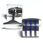 Metal cufflinks with Line Design with attractive colors