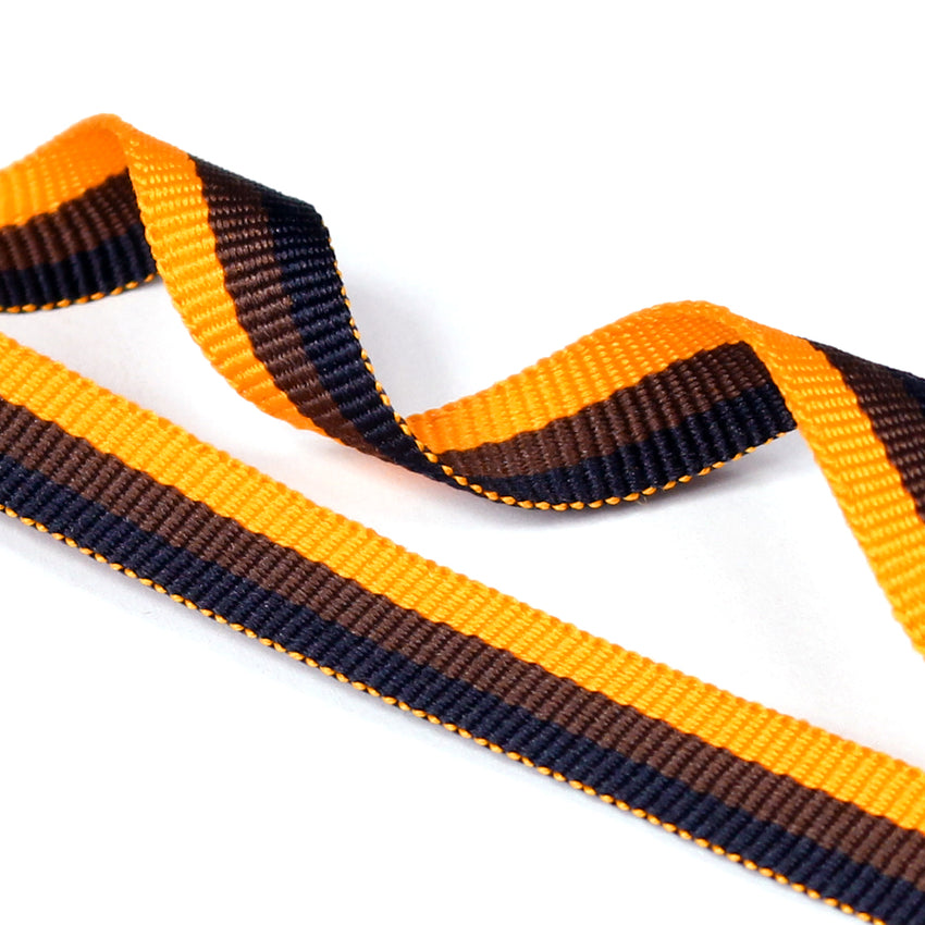 Yellow, Brown and Black Stripes Ribbon