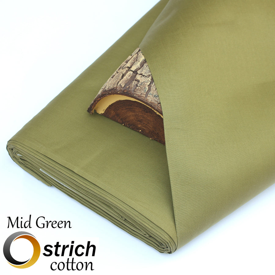 Mid Green Ostrich Premium Cotton