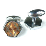Metal cufflinks geometricalDesign with attractive colors