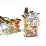 Zircon Stone with small white stone Gold Base cufflink for Men