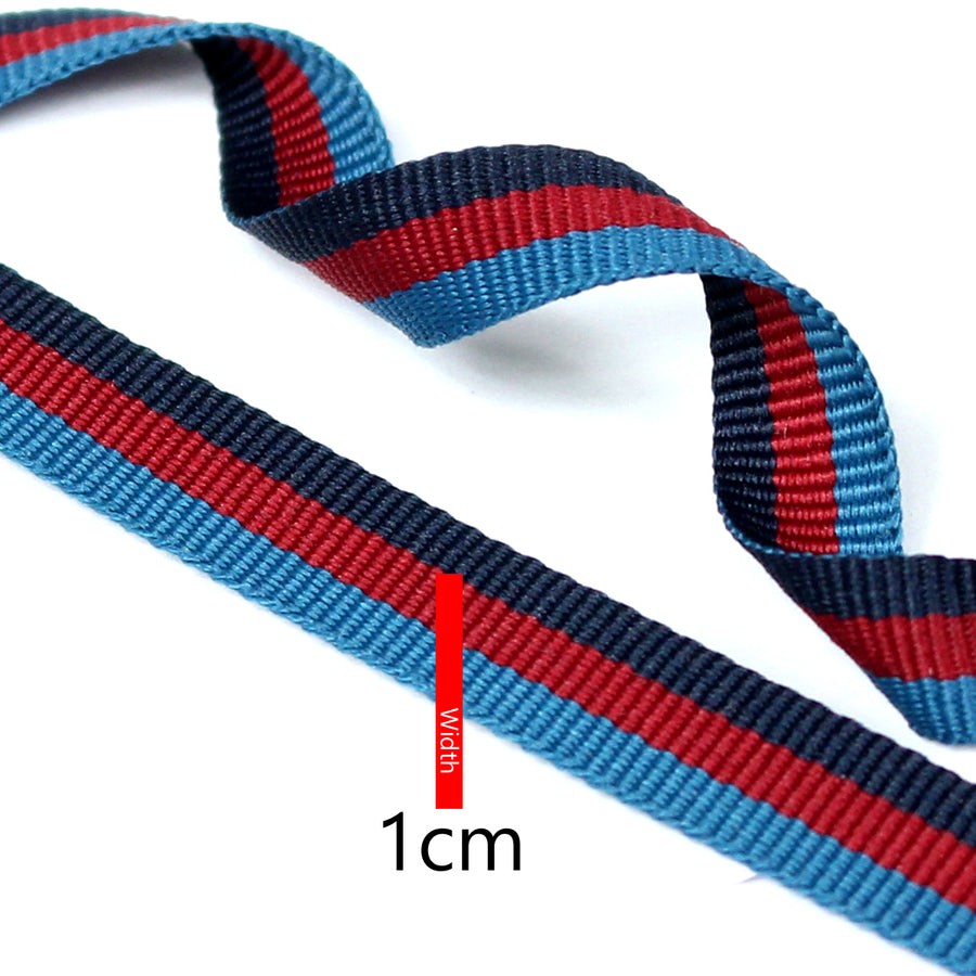 Blue, Red and Navy Stripes Ribbon