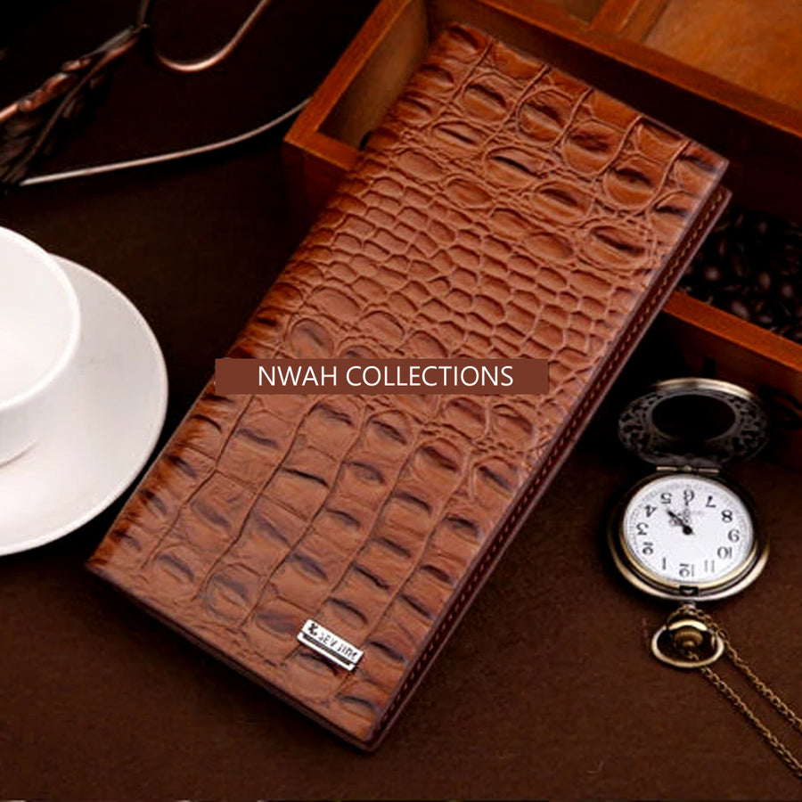 Men's Long PU Leather Wallet Men Import  Clutch