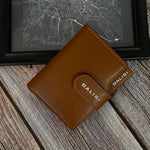 Men PU Leather Card Holder Zipper Wallets Clutch Purse Wallet