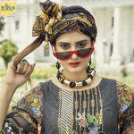 digital embroidered lawn with chiffon dupatta unstitch fabric for women