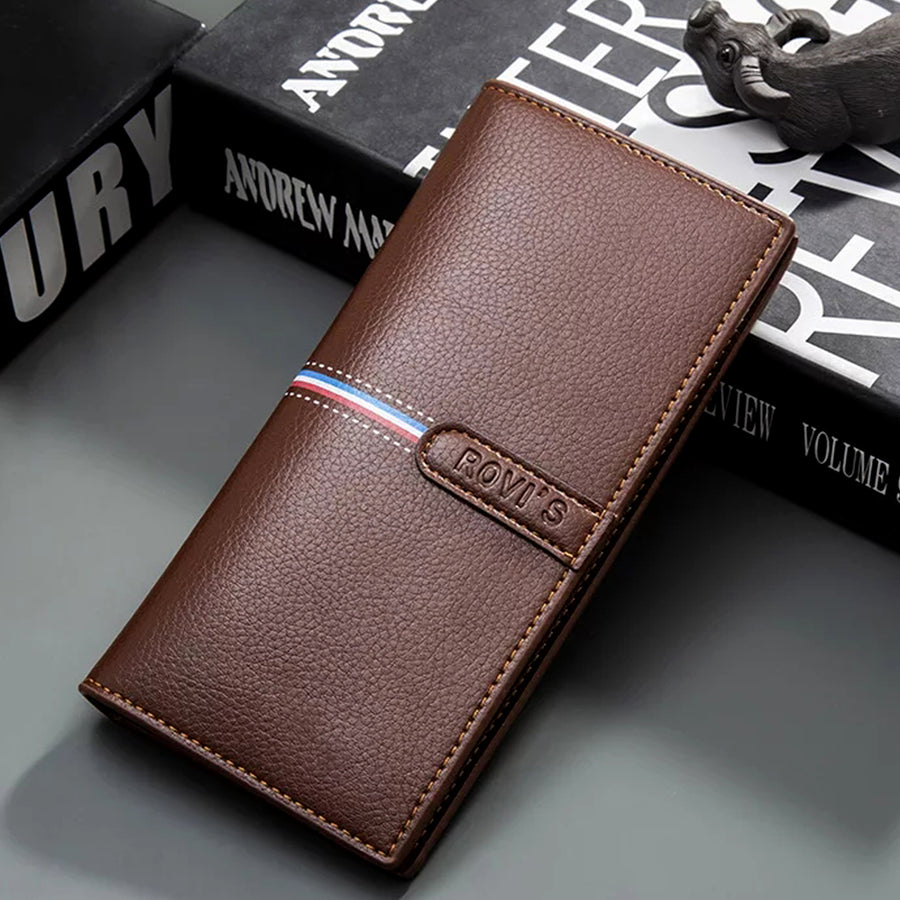 Men's Long Leather Wallet Men Import Clutch