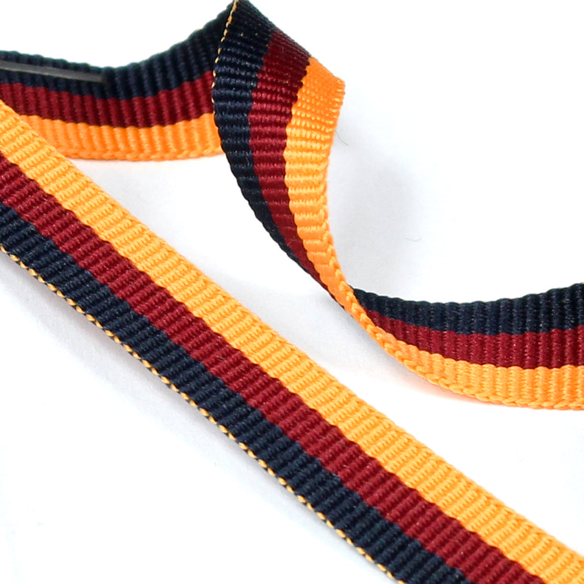 Yellow, Red and Black Stripes Ribbon