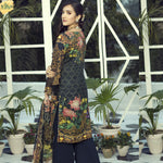 digital embroidered lawn with chiffon dupatta unstitch fabric for women