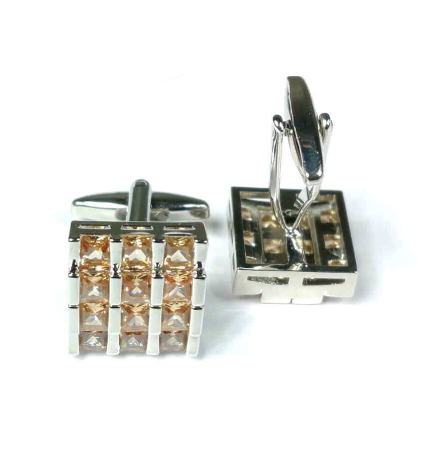 Zircon Stone with small stone cufflink for Men