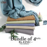 Bandle of 4suits Premium  Soft | Wash & Wear Summer Season